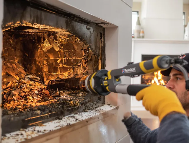 Professional chimney cleaning by Littleton Chimney Sweep in Littleton, MA