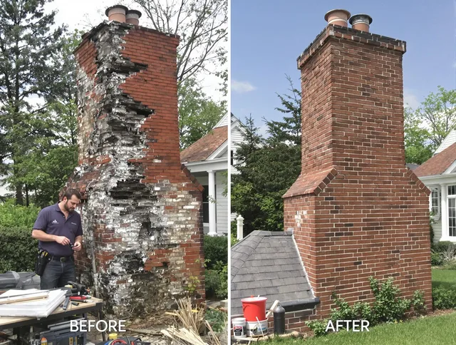 Littleton Chimney Sweep performing a full chimney restoration in Littleton, MA