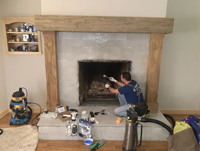 Detailed creosote removal process by Littleton Chimney Sweep in Littleton, MA