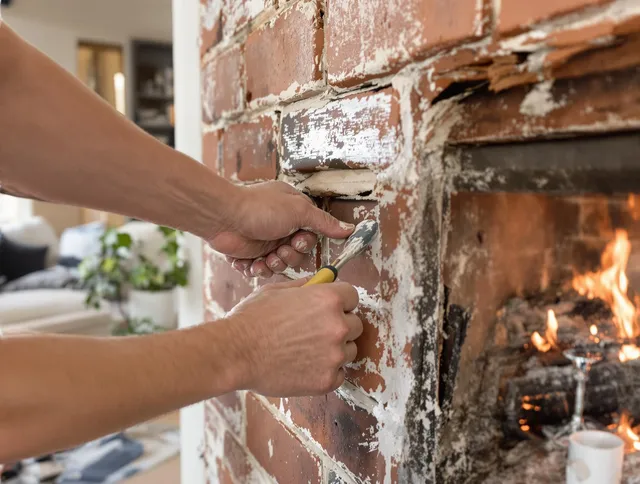 Routine fireplace repair by Littleton Chimney Sweep in Littleton, MA