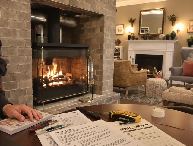 Littleton Chimney Sweep verifying fireplace safety measures in Littleton, MA